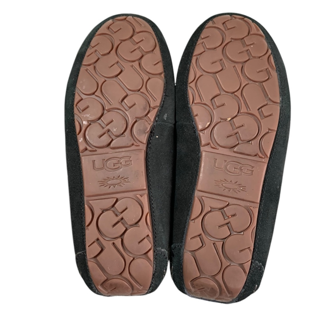 UGG Ansley Black Loafers Slip-Ons with Cozy Sheepskin Lining - Picture 10 of 12